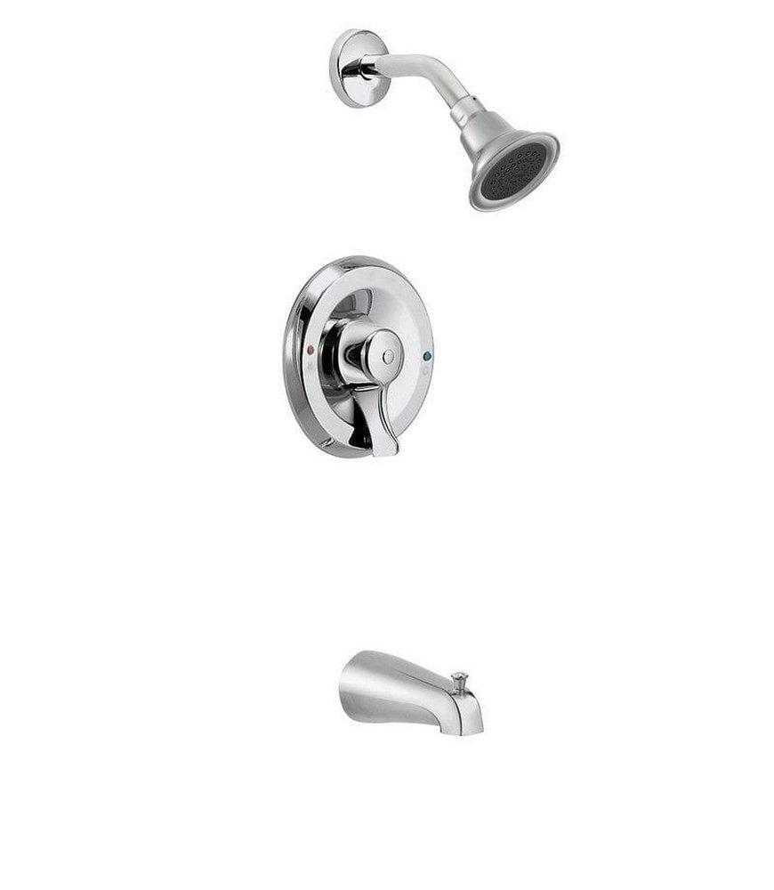 Moen Classic Brushed Nickel Single Handle Single Function Bathtub & Shower Faucet (Trim Only) 