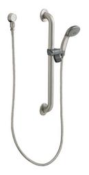 Moen Classic Brushed Nickel 2.5 gpm Slide Bar and Grab Bar Shower 