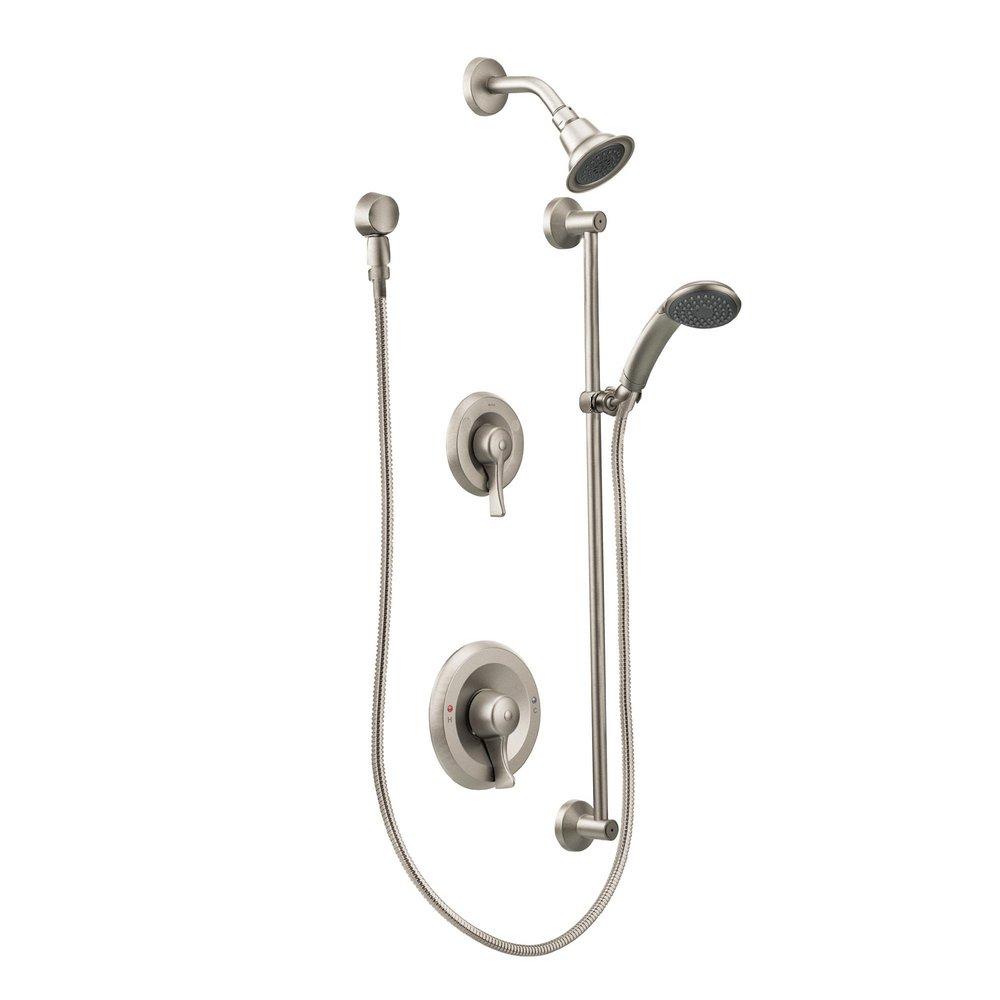 Moen Classic Brushed Nickel 3-Function Commercial Shower Trim 