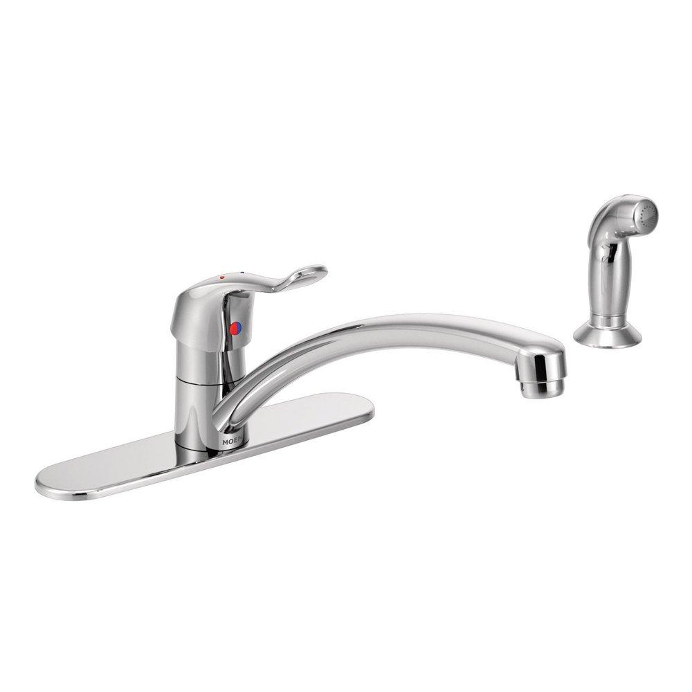 Moen Polished Chrome Single Handle Lever Deck Mount Service Faucet 