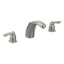 Moen Classic Brushed Nickel Two Handle Widespread Bathroom Sink Faucet 