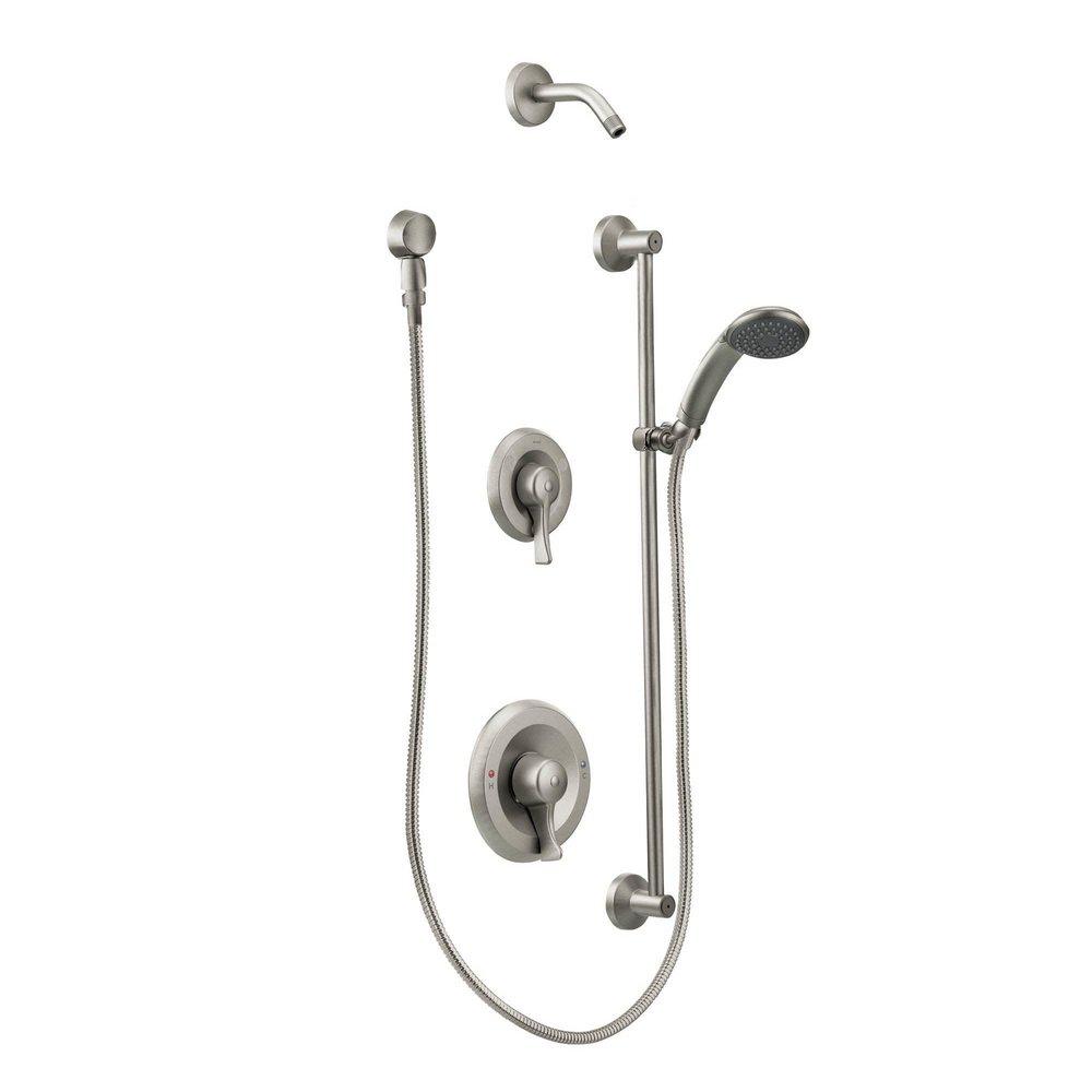 Moen Classic Brushed Nickel 2.5 gpm Single Lever Handle 3-Function Tub and Shower Trim Kit 