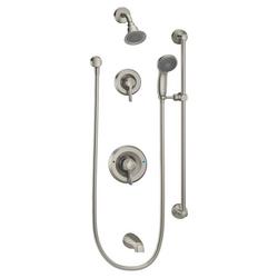 Two Handle Single Function Shower System in Brushed Nickel