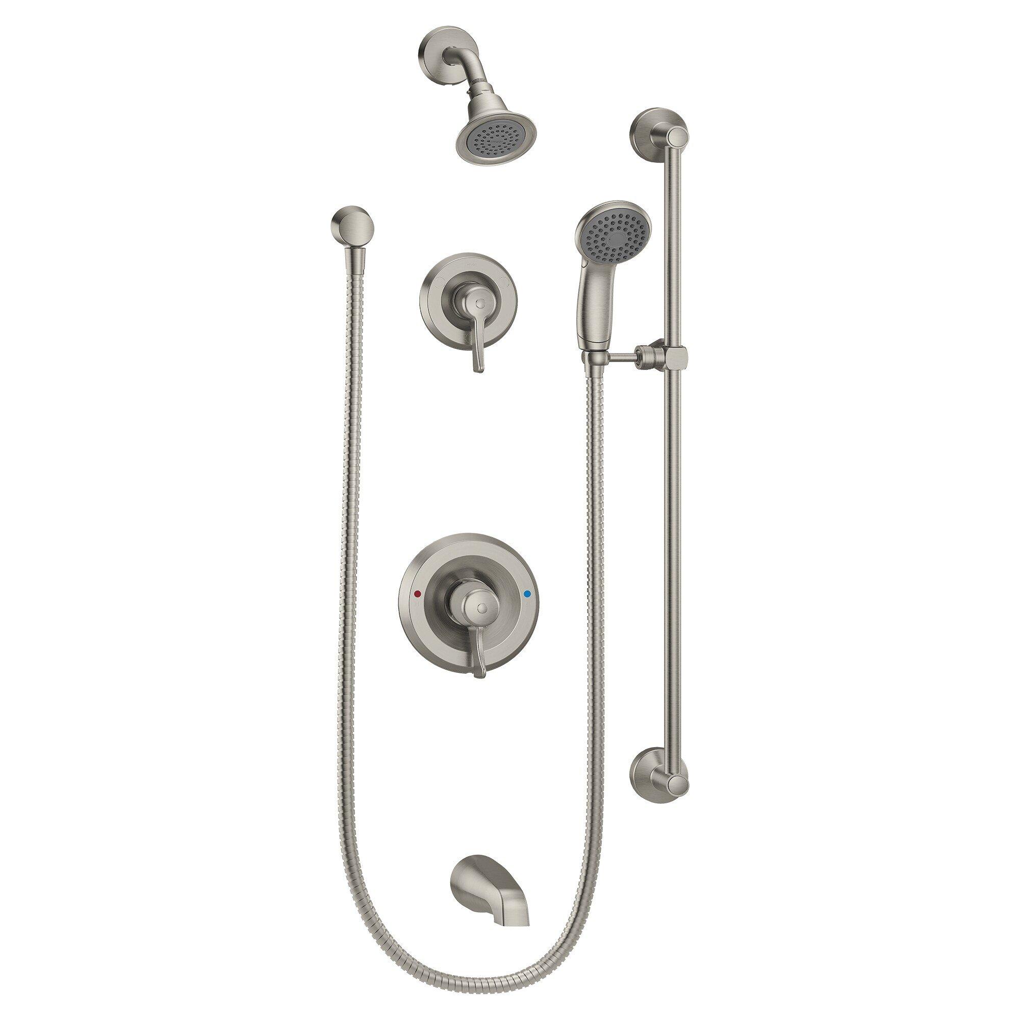 Moen Classic Brushed Nickel Two Handle Single Function Shower System 