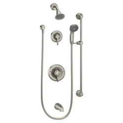 Two Handle Single Function Shower System in Brushed Nickel