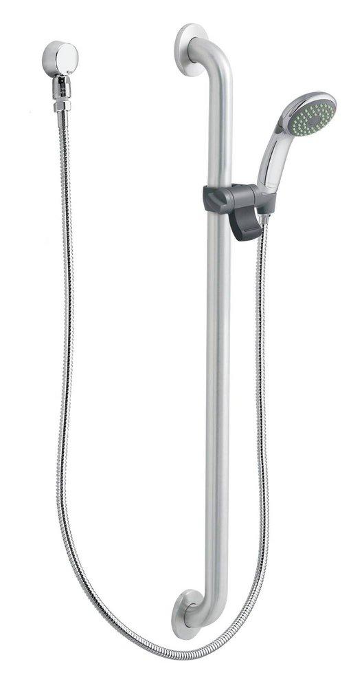 Moen Chrome 2.5 gpm Slide Bar and Grab Bar Shower 