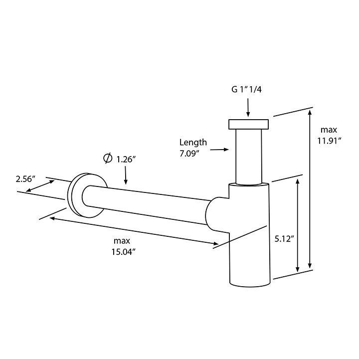 1-1/4 P Trap Polished Chrome 