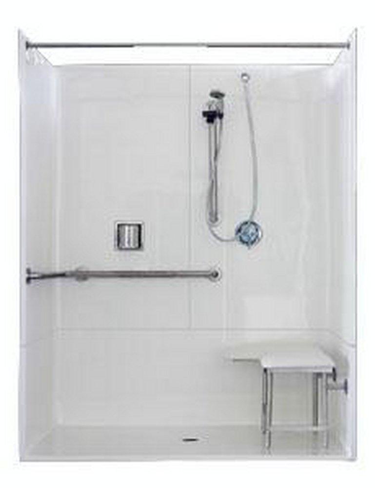 Florestone White 62 x 33-1/2 x 80 in. Shower Unit in White 