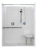Florestone White 62 x 33-1/2 x 80 in. Shower Unit in White 