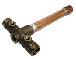 1-1/4 x 1-1/4 x 1-1/4 x 3/4 in. Threaded Long Fabricated Tank Bronze Cross