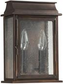 7-4/5 in. 60 W 2-Light Candelabra Lantern in Old Bronze