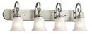 Kichler Lighting Brushed Nickel 100W 4-Light Medium Base Incandescent Bath Vanity 