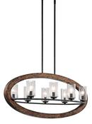 Kichler Lighting Auburn Stained 60W 8-Light Candelabra Base Incandescent Chandelier 