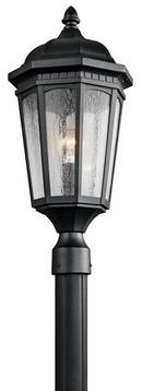 200W 1-Light Hybrid Post Lantern in Textured Black