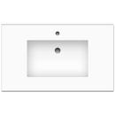 Strasser White 37 in x 22 in Single Bowl Vitreous China Vanity Top 