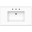 Strasser White 37 in x 22 in Single Bowl Vitreous China Vanity Top 