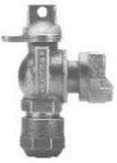 Mueller Company 3/4 in. CTS Compression x Meter Swivel Brass Angle Ball Valve Curb Stop 
