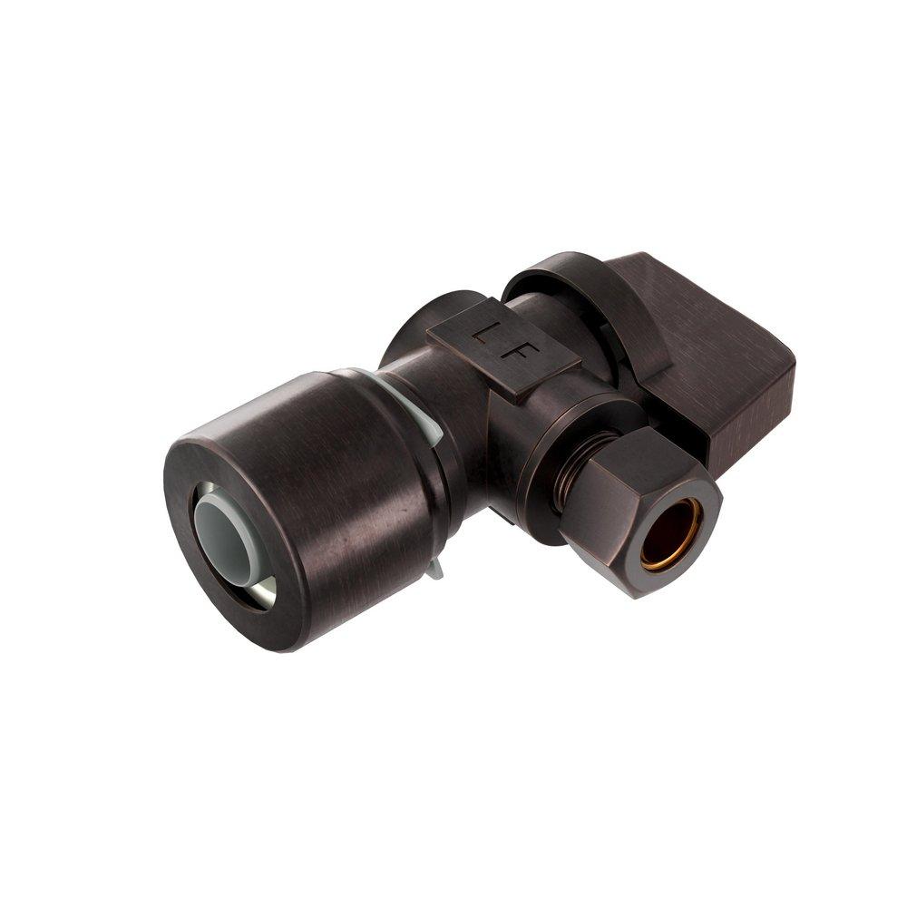 PROFLO&reg; Oil Rubbed Bronze 5/8 x 3/8 in. Push x OD Tube Knob Angle Supply Stop Valve 