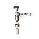PROFLO&reg; Chrome Plated 5/8 x 3/8 in. Push x OD Tube Knob Angle Supply Stop Valve 
