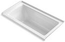 KOHLER White 60 x 30 in. Soaker Alcove Bathtub Right Drain