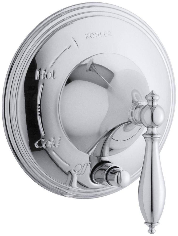KOHLER Polished Chrome Pressure Balancing Valve Trim with Lever Handle 