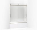 57-60 Clear Bypass Shower Door *LEVITY Brushed Nickel