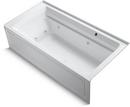 72 in. x 36 in. Whirlpool Alcove Bathtub with Right Drain in White