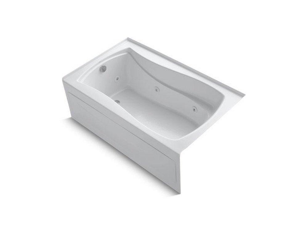 White 60 x 36 in. Whirlpool Drop-In Bathtub 
