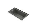 60 in. x 30 in. Soaker Alcove Bathtub with Left Drain in Thunder&#8482; Grey