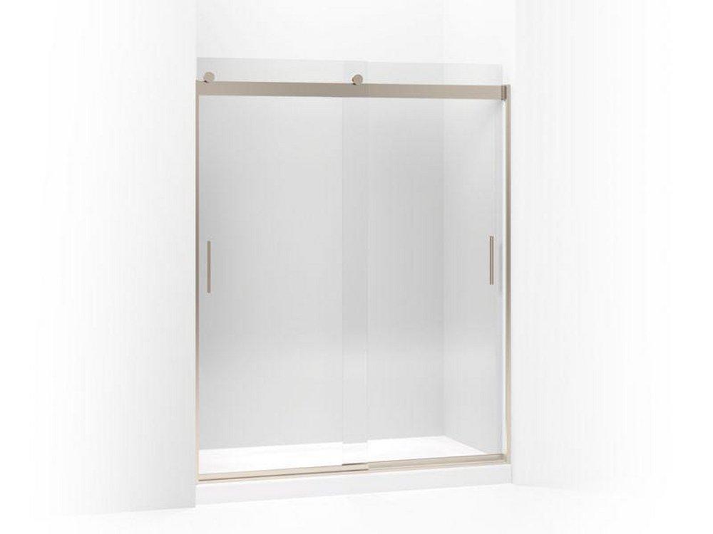 KOHLER Anodized Brushed Bronze 74 x 59-5/8 in. Frameless Sliding Shower Door 