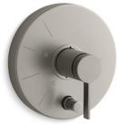KOHLER Vibrant&reg; Brushed Nickel Shower Handle Trim with Diverter and Single Lever Handle 