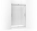 74 x 59-5/8 in. Frameless Sliding Shower Door with Frosted Glass in Bright Silver