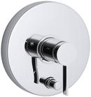 Shower Handle Trim with Diverter and Single Lever Handle in Polished Chrome