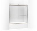 KOHLER Matte Nickel 59-5/8 in. Sliding Shower Door with 1/4 in. Crystal Clear Glass 
