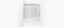 KOHLER Matte Nickel 62 x 59-5/8 in. Frameless Sliding Bath Door with Crystal Clear Glass and Blade Handle 