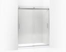 74 x 59-5/8 in. Frameless Sliding Shower Door in Bright Polished Silver