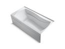 72 x 36 in. Curved Heated Surface Integral Apron Air Bathtub with Right Hand Drain in White