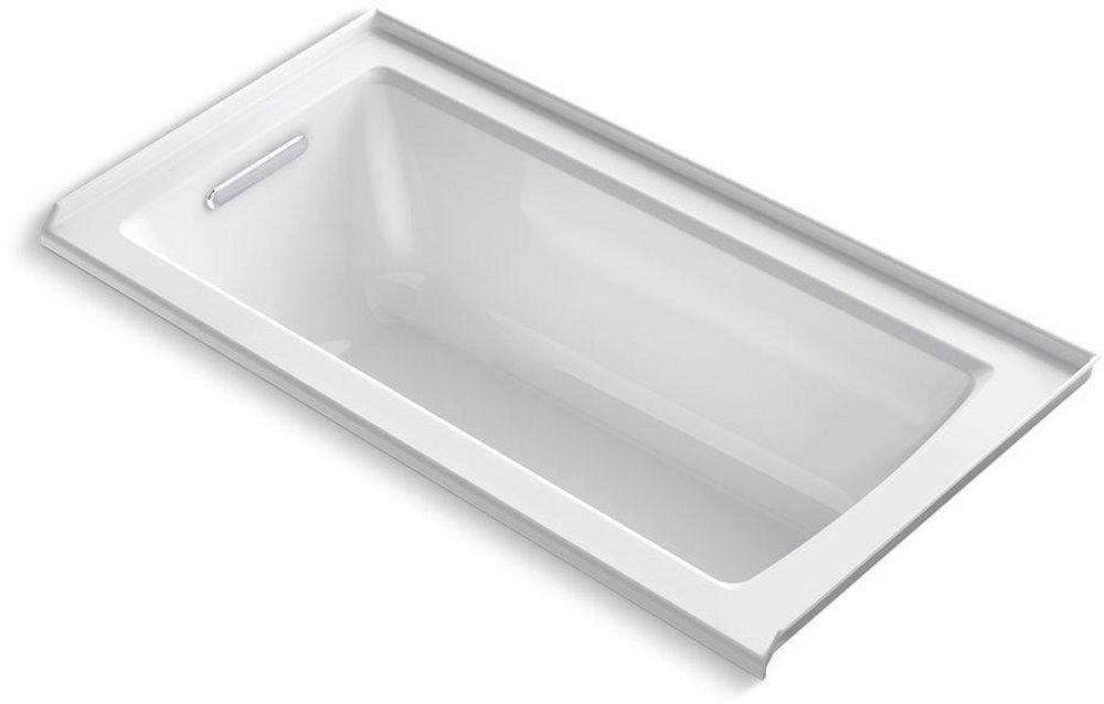 KOHLER White 60 x 30 in. Soaker Alcove Bathtub Left Drain 