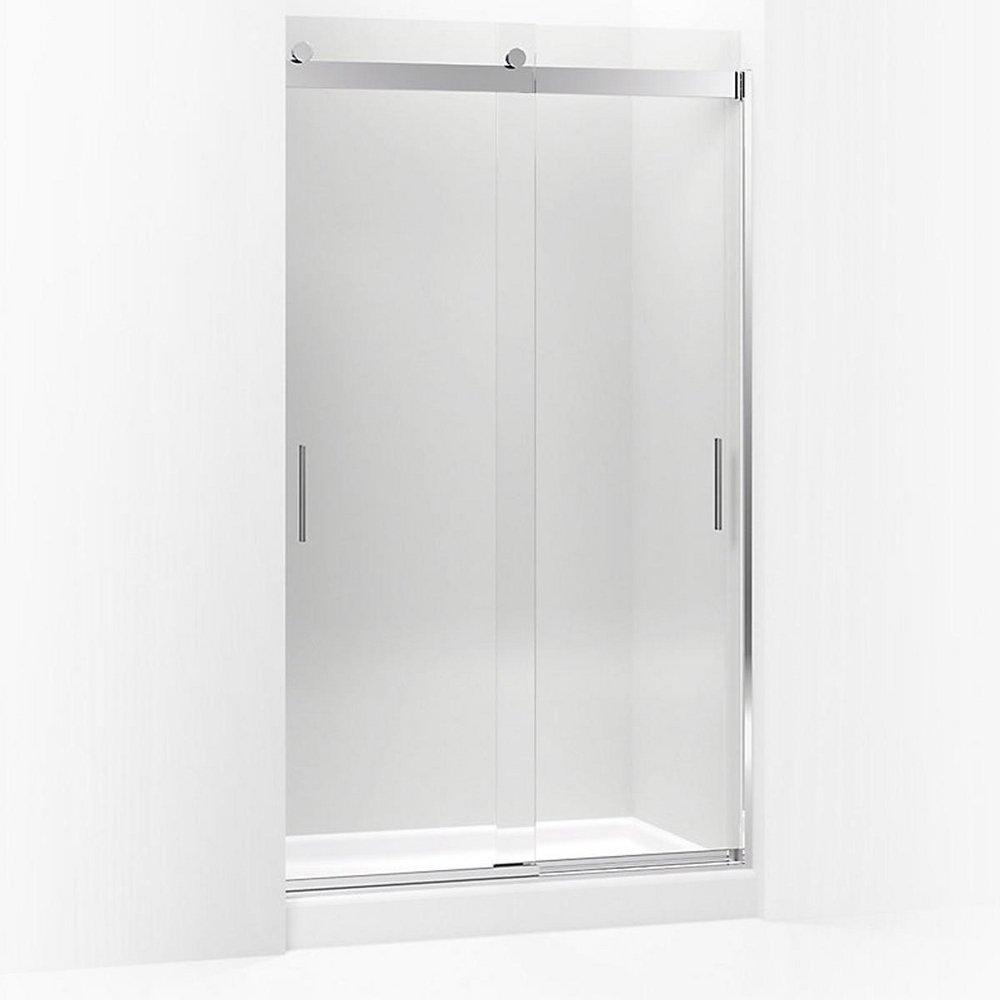 KOHLER Bright Polished Silver 82 x 47-5/8 in. Frameless Sliding Shower Door 