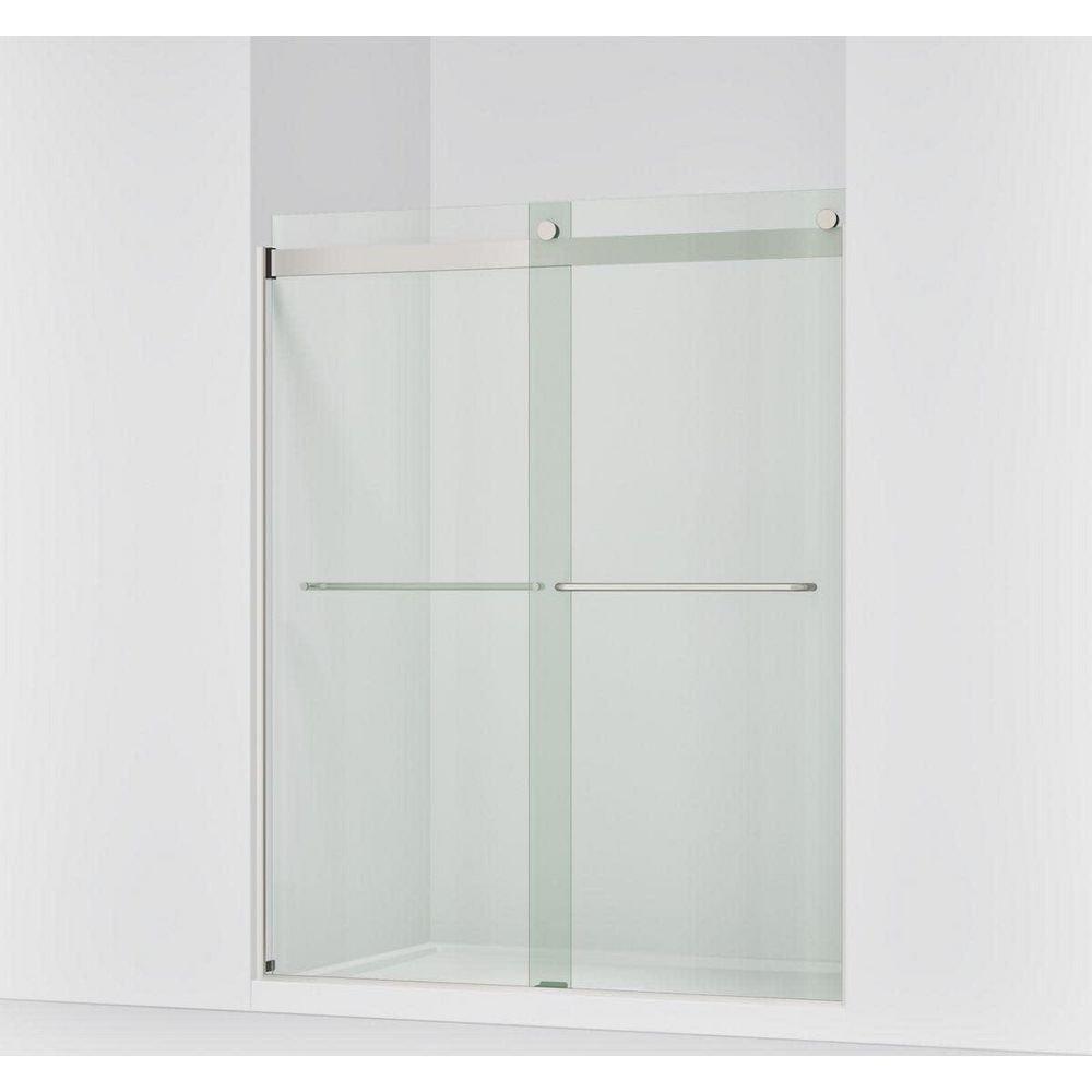 KOHLER Matte Nickel 74 x 59-5/8 in. Shower Door with Towel Bar 