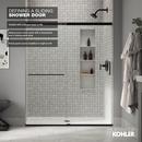KOHLER Matte Nickel 74 x 59-5/8 in. Shower Door with Towel Bar 