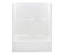 60 in. x 31-1/4 in. Tub & Shower Unit in White with Left Drain