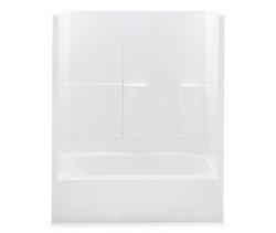 60 x 30 in. Tub and Shower with Left Hand Drain in White