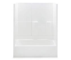 60 x 30 in. Tub and Shower with Left Hand Drain in White