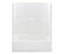 Aquatic White 60 x 30 in. 3-Piece Tub and Shower in White 