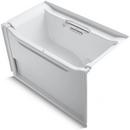72 gal Alcove Bubble Massage Air Bath with Bask Heated Surface and Right Hand Drain in White