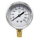 Wal-Rich Black 2-1/2 in. Liquid Filled Pressure Gauge 