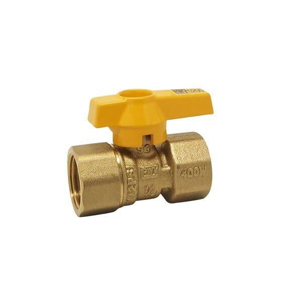 Red-White Valve Brass FNPT Lever Handle Gas Ball Valve 