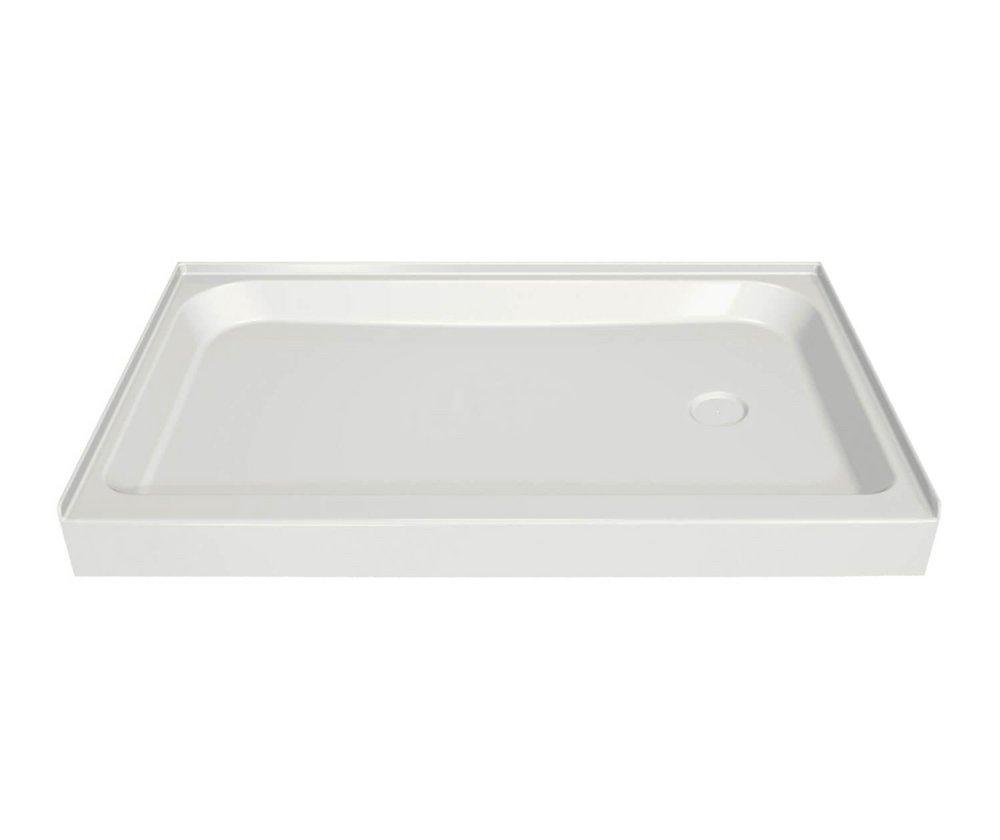 Maax US White 60 x 30 in. Single Threshold Regular Rectangular Shower Base with Right Hand Drain 