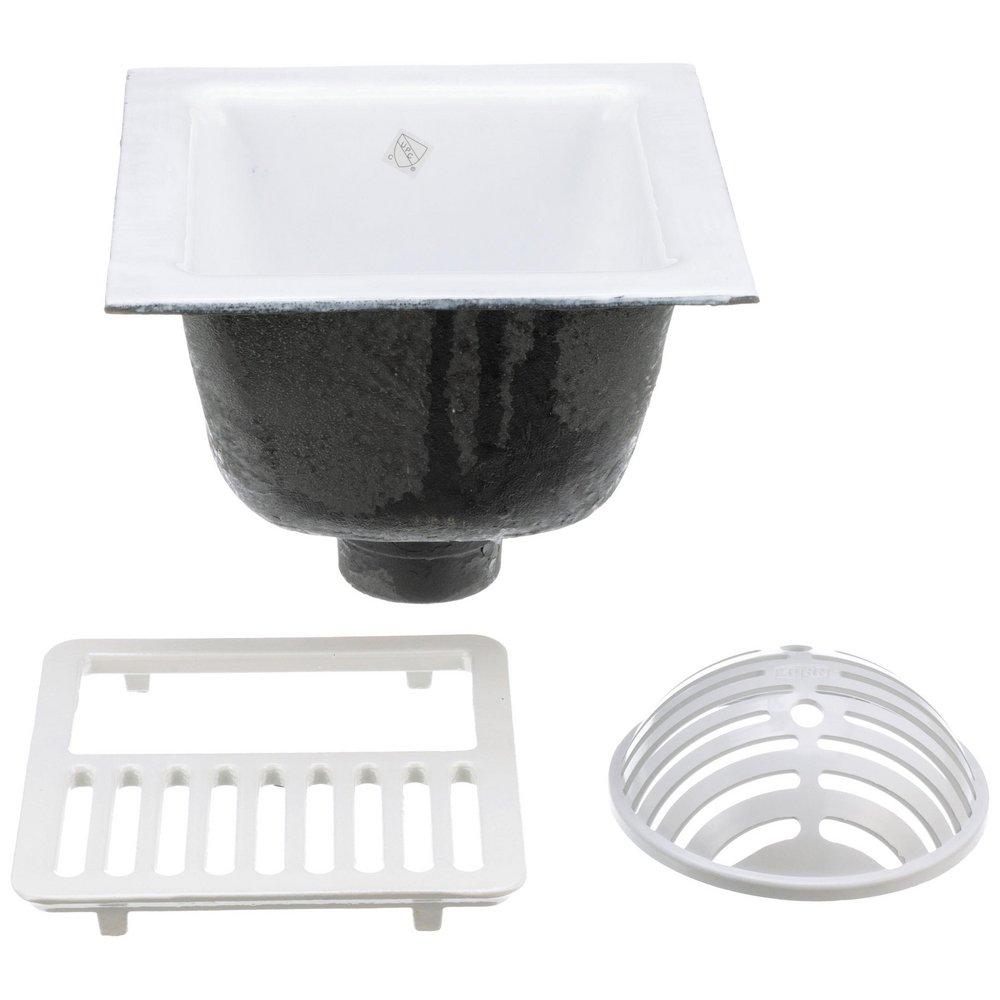 Zurn White Floor Mount Cast Iron Floor Sink 